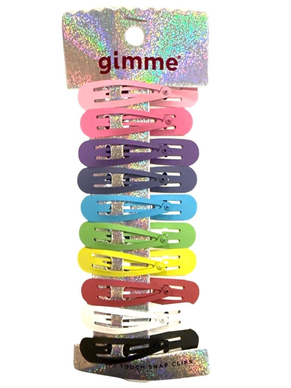 14pc Gimme Multicolor Snap Hair Clips Set Women+Girls Durable Metal All Day Wear